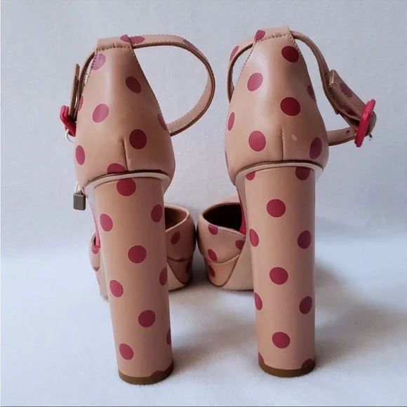 Valentino Red (V) Polka Dot Ankle Strap Platform Pumps🛑SOLD🛑 - Picture 3 of 10